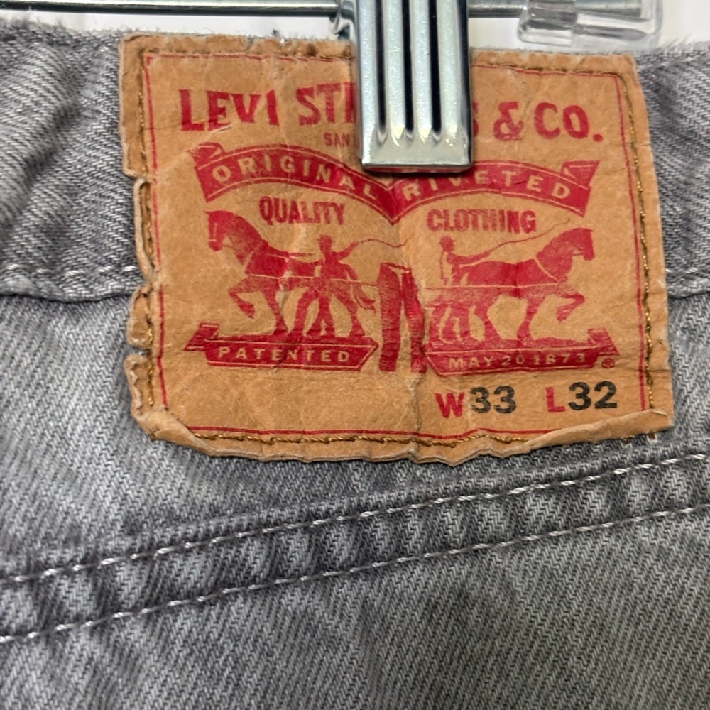 LEVI’S Mens Gray Denim Carpenter Jeans size 33x32 great condition - Picture 6 of 9